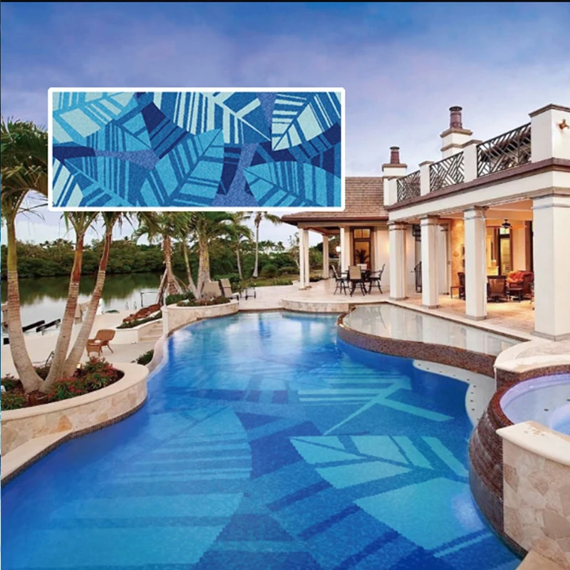 Wholesale Ceramic Swimming Pool Mosaic Tile Chinese Design Style Glass Mosaic Tile for Pools Graphic Design Solution Capability