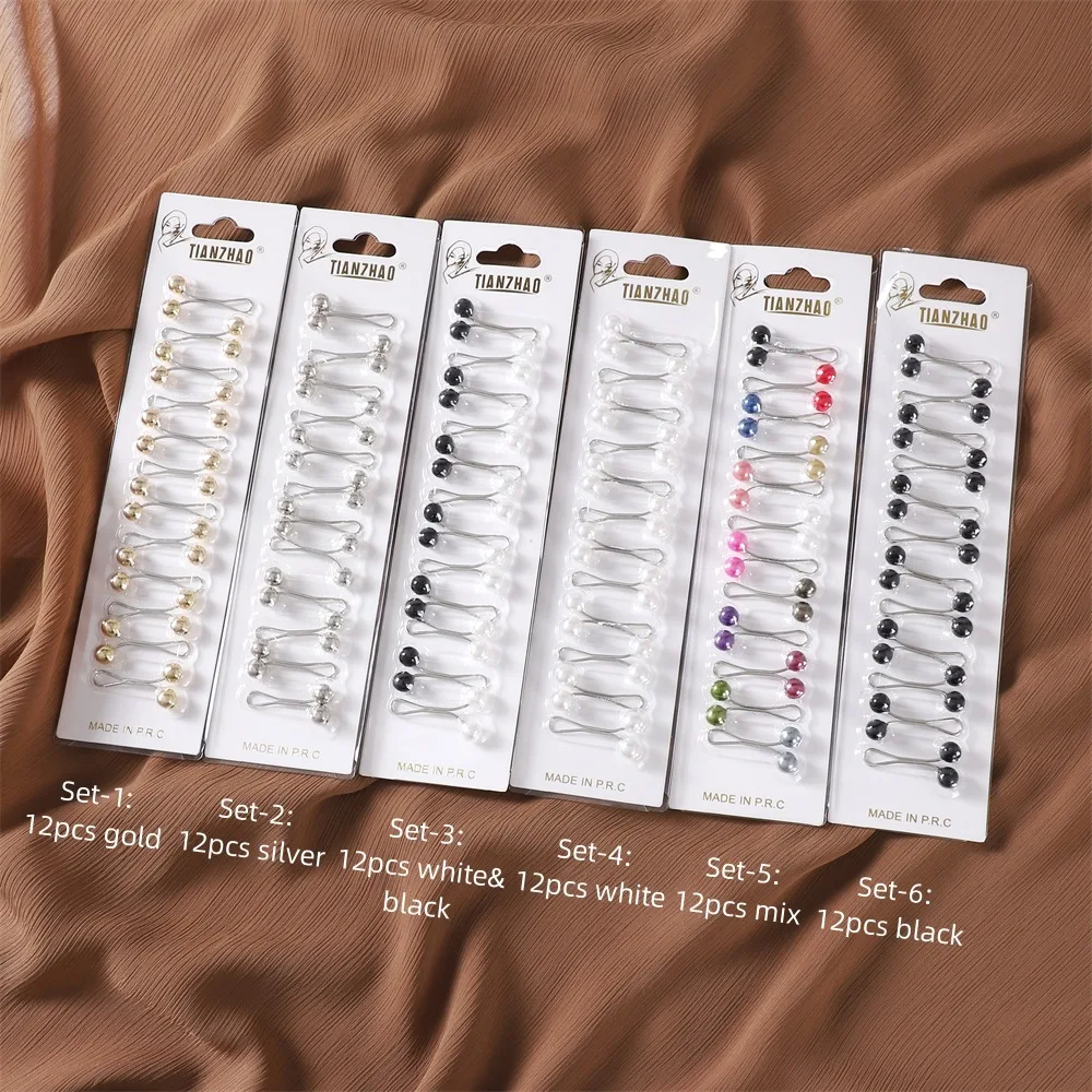 6 Épingles Magnétiques Pour Hijab - Broches Aimantées Sans Épingle Style Goutte à Goutte