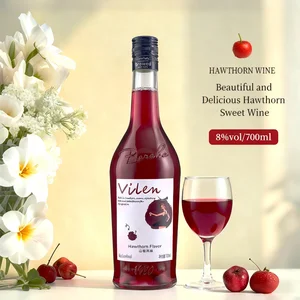 Corporate Custom Service 700ml 8% ABV Mellow Aromatic Hawthorn Flavor Liqueur for Cafes & Hotels Bulk Liquor Supplier