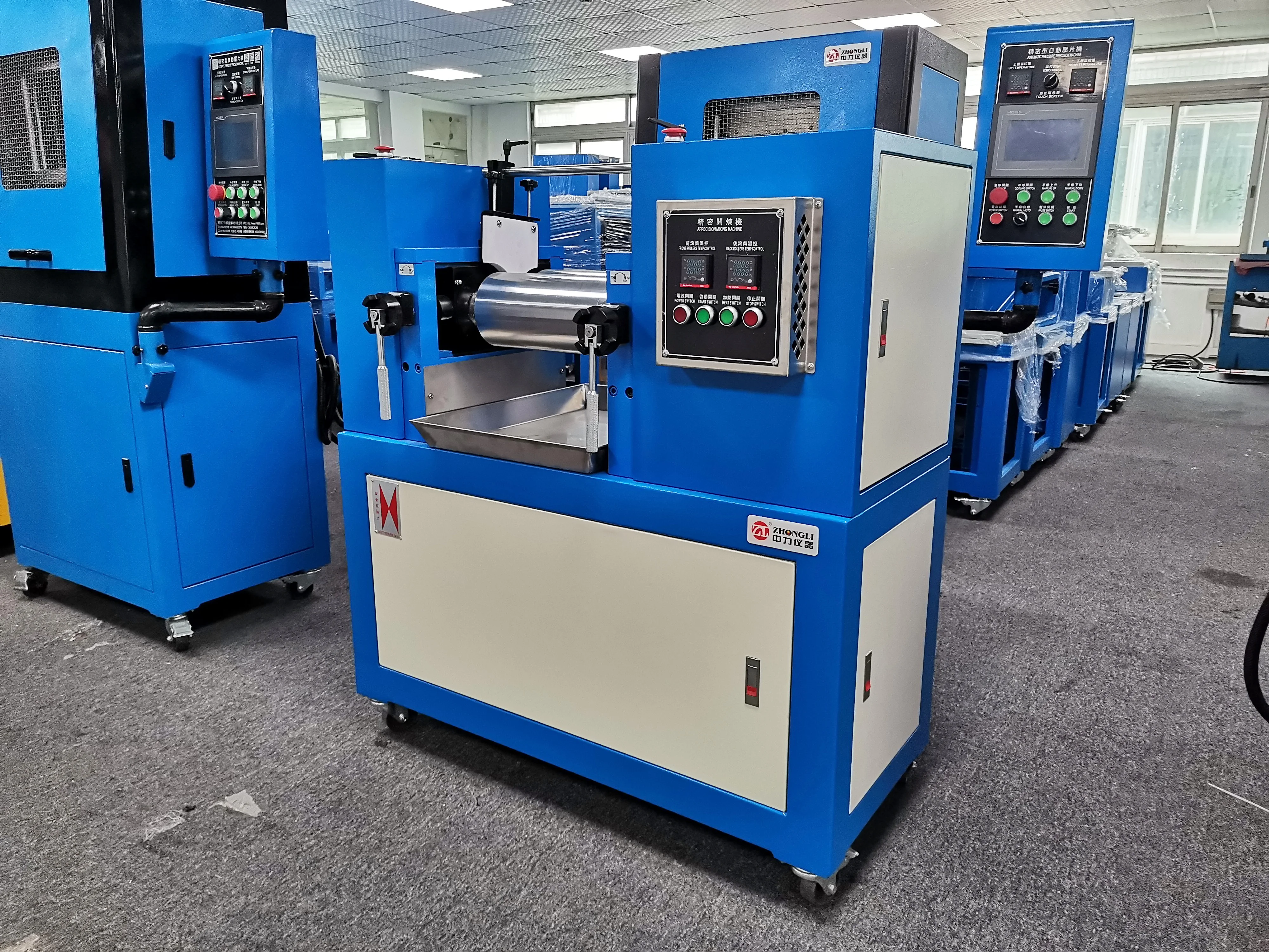 Used Lab Silicone Plastic Rubber Compounding Two Roll Mixing Open Mill Equipment Price