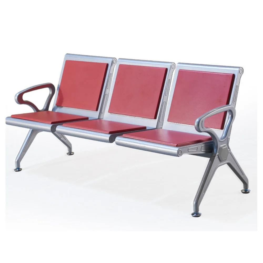 Three-person Pu Waiting Chair Airport Chair Bjflamingo Public Seat ...