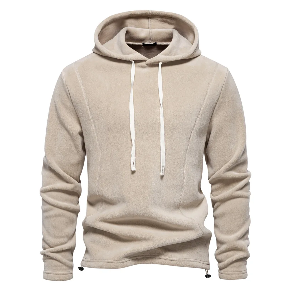 Autumn and winter new men's long-sleeved hooded hoodie cross-border trend matching men's fleece warm hoodie