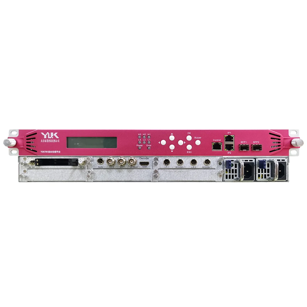 Modular Type Multi Channel 9 ASI Input 6 ASI Output IP Input Output TS Multiplexer for Digital TV Headend