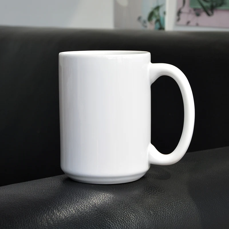 Heat Transfer Sublimated Bulk 15oz Porcelain Plain White Custom