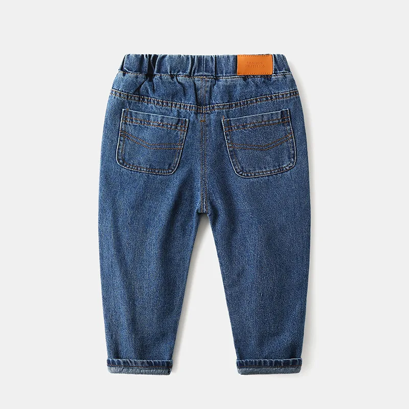 Горячая распродажа 2021, детские джинсовые брюки lyc-4212, длинные джинсовые брюки для мальчиков, повседневные брюки на весну и осень, детская одежда для ползания для девочек