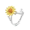 Lettera I con Girasole Dorato