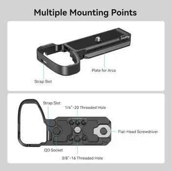 SmallRig Baseplate for Sony Alpha 6700, Bottom Mount Plate Supporting Quick Switch Between Tripod and Stabilizer - 4338 detail image