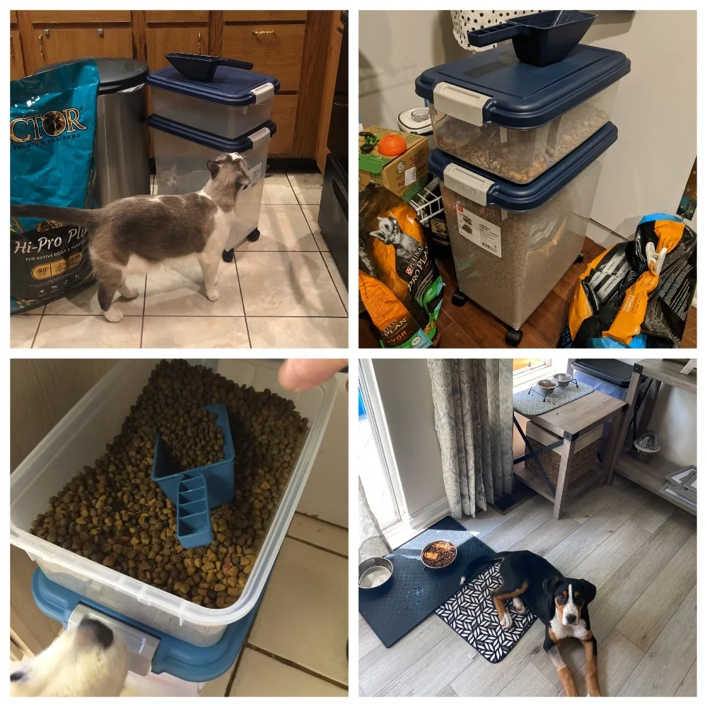 Strobigo Pet Food Container,Plastic 15kg Dog Food Storage Container For