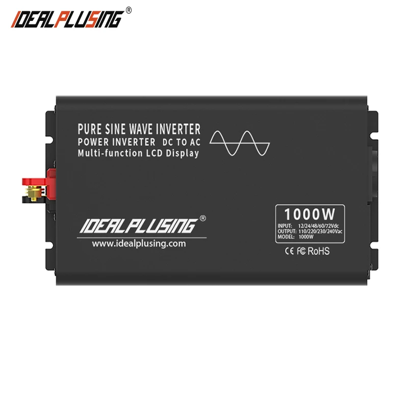 IDEALPLUSING Pure Sine Wave Inverter 12vdc 1000 Watt Inverter with CE Certification Adapt to Multiple Loads