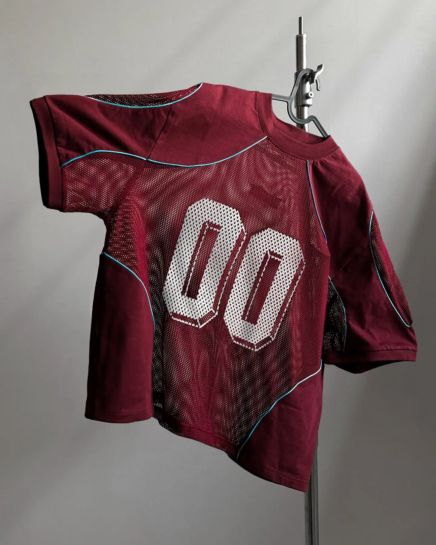 Salati Manufacturer Custom Reflective Print T-shirts Oversized Boxy Tee Football Jersey T-shirts for Men gallery 7