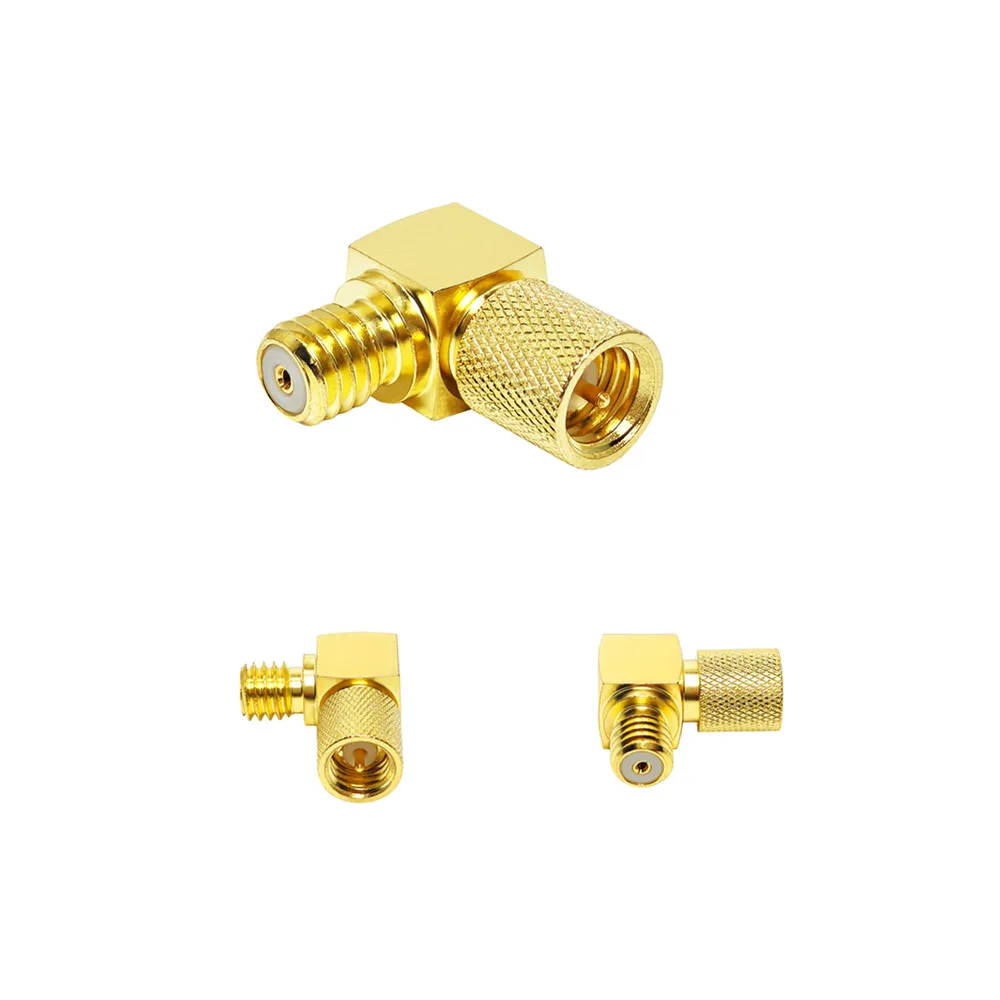 M5 Adaptor 10-32 Microdot UNF Male Plug to 10/32 Microdot UNF Female Jack Right Angle 90deg RF Coaxial Connector Adapter