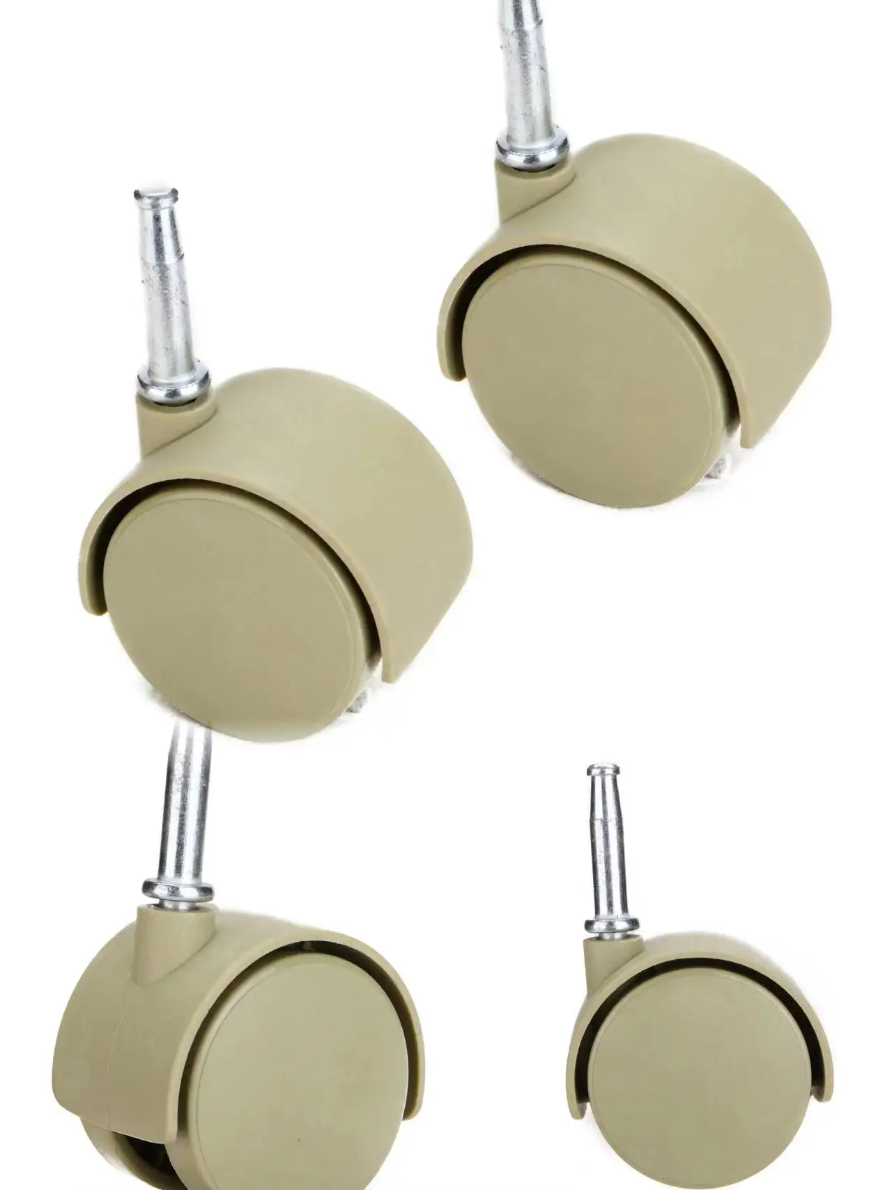 Modern Design Adjustable 40mm 1.5 Inch Plastic Bed Frame Swivel Wheel Caster 8*35mm Metal Shaft Silent Furniture Moving Wheels