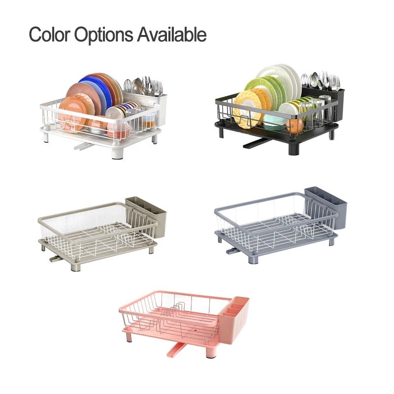 Drying Rack Steel Wire Mesh Expandable Steel Dish Storage Rack Dish Drainer Kitchen Dish Drying Rack