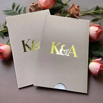 Recyclable Printed Hot Stamping Eco-friendly Envelope, Birthday Invitation Card Envelope, Wedding Thank-you Card Envelope Bag