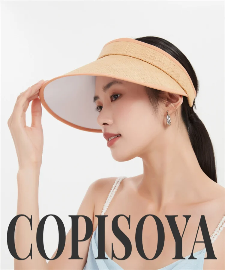 Breathable Good Quality Wide Brim Summer Spf Women Paper Sun Straw Visor Straw Hat Custom Buy