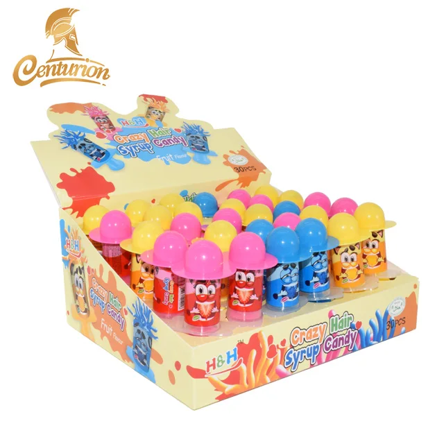 Funny sweet dog shape fruit flavor spray liquid candy