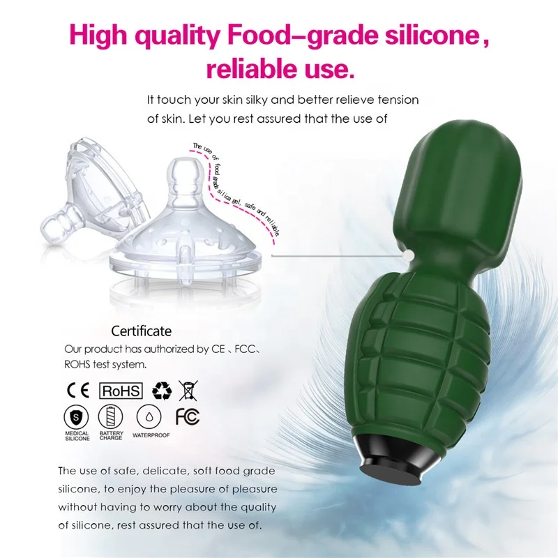 Body Massager Grenade Shape Dildo Vibrator AV Stick Mini