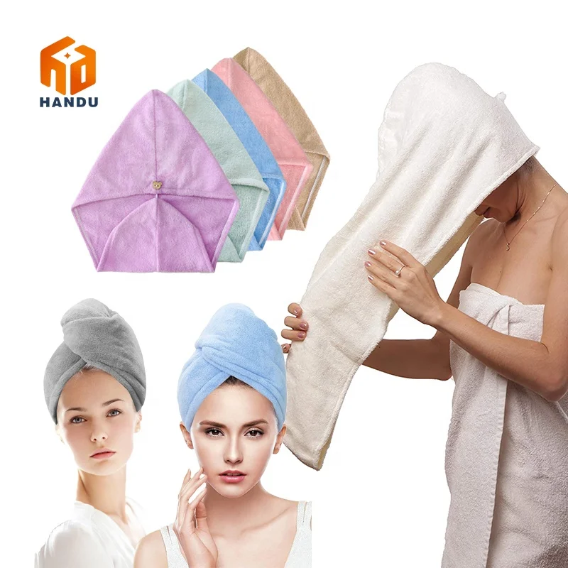 Personalized Household Super Absorbent Quick Dry Wrap Drying Head Hat