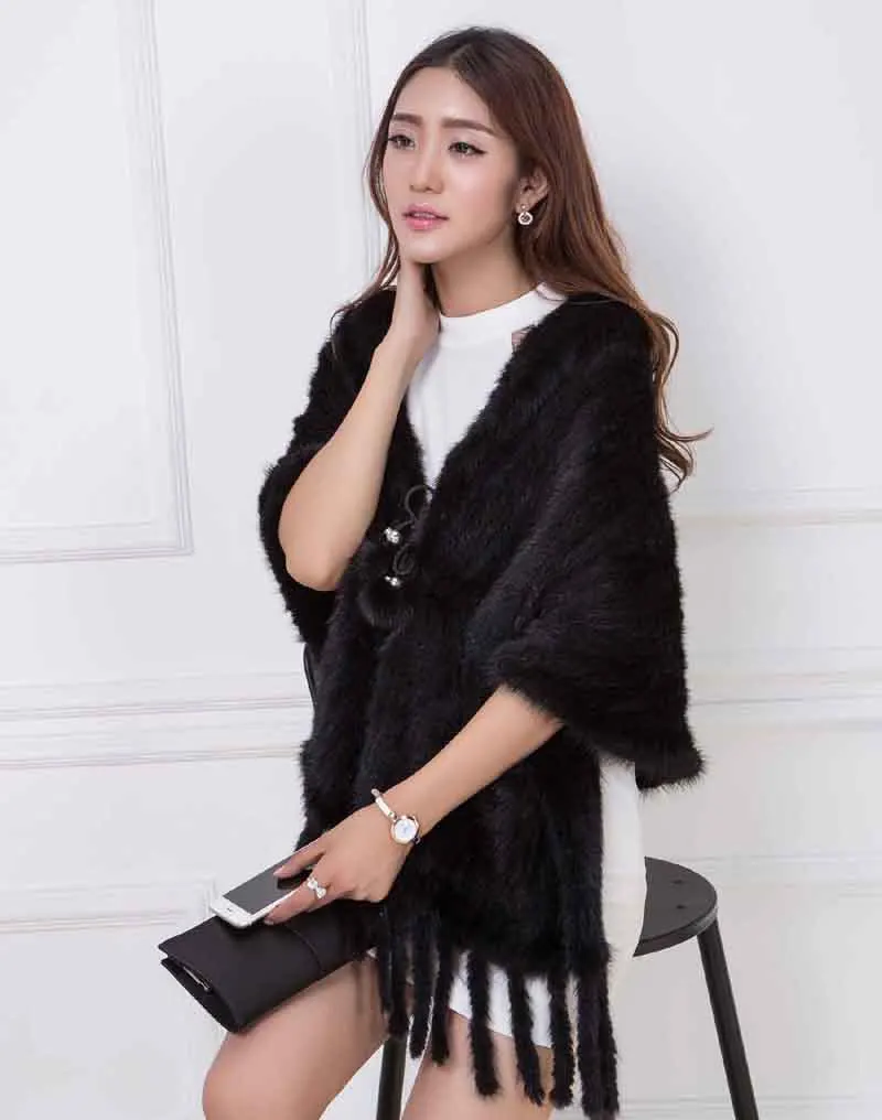 knit mink fur shawl 3