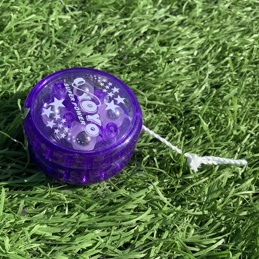 Шар-йо с принтом логотипа на заказ, Детский прозрачный пластиковый двойной клатч, игрушка Йо-Йо со светодиодной подсветкой