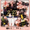 JT-XN16-Set di Capodanno-Confezione di cartoncini-Punti di colla-Catena di palloncini