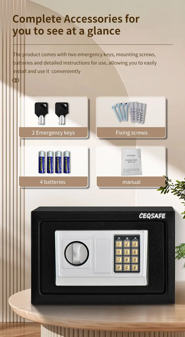 CEQSAFE Electronic Digital Home Mini Safe Box and Money Safe manufacture