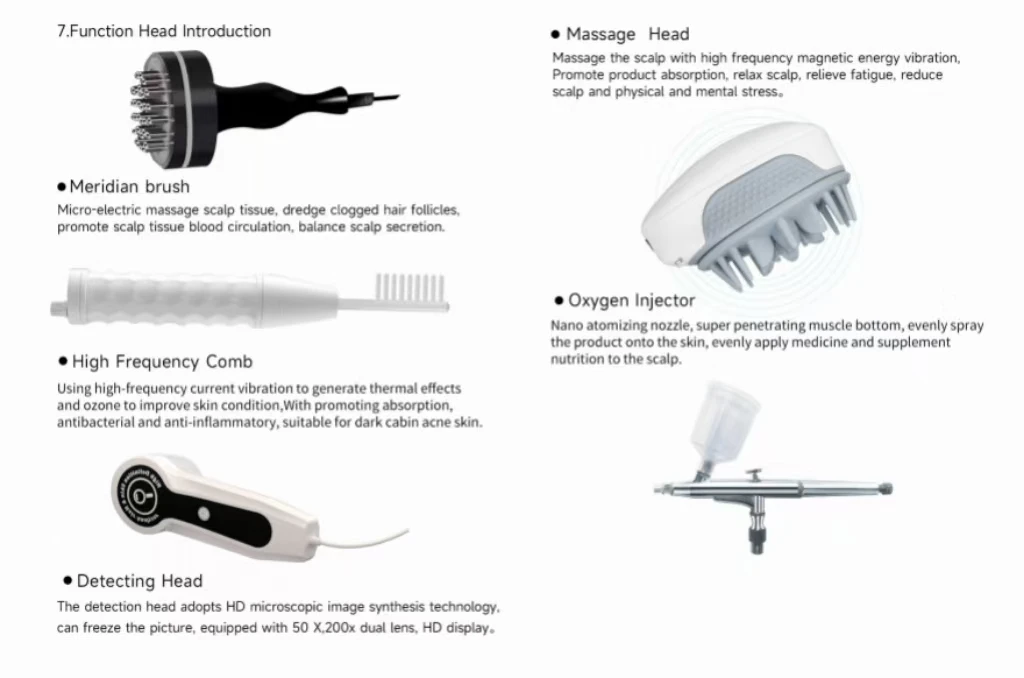 Multifunctional 5 in 1 Scalp Analyzer Beauty Salon Home Use Hair Care Machine