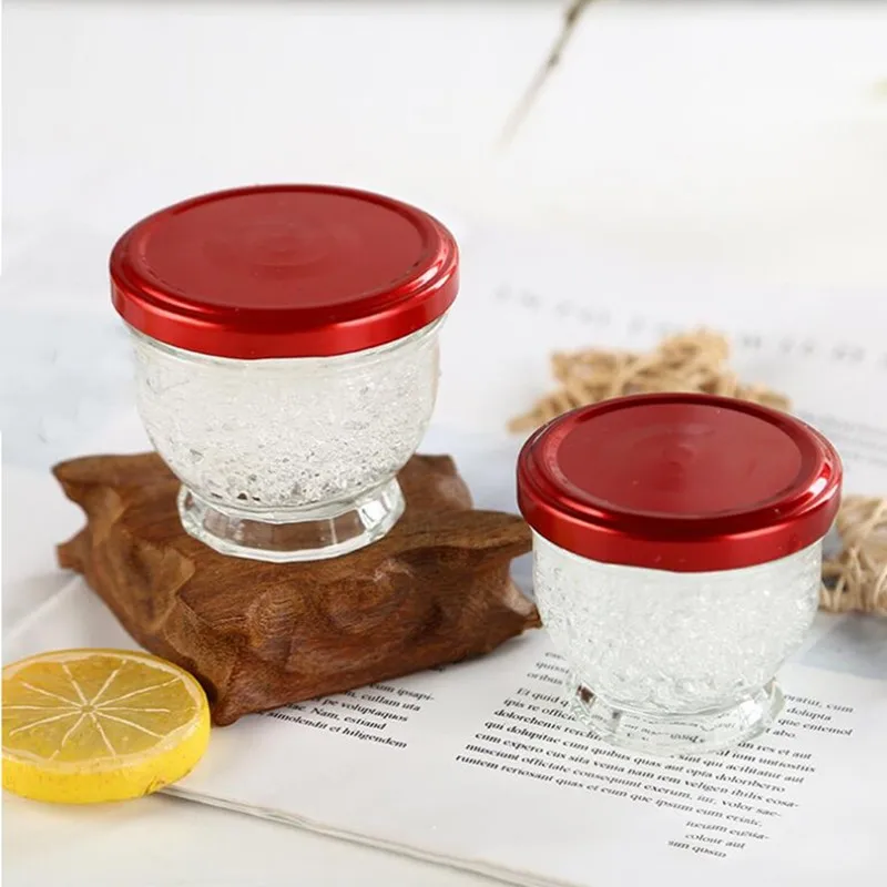 In Stock Round Luxurious Food Grade Glass Jar 50ml 75ml 100ml 150ml