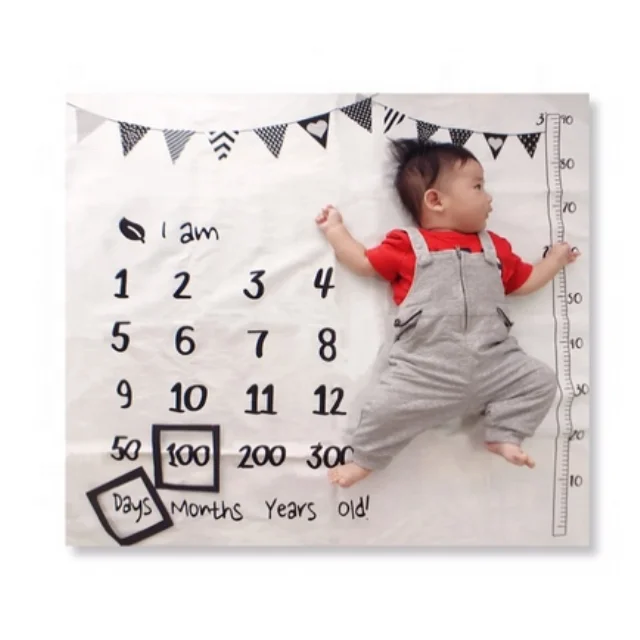 Newborn Baby Infant Milestone Photography Blanket Mat Prop Monthly Growth GOU 