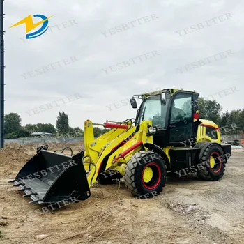 YESBETTER RTS Wheel Loader 76KW YUNNEI Engine 2 Ton Rated Mini Front End Loader Bucket Pump Used Restaurant Front Loader