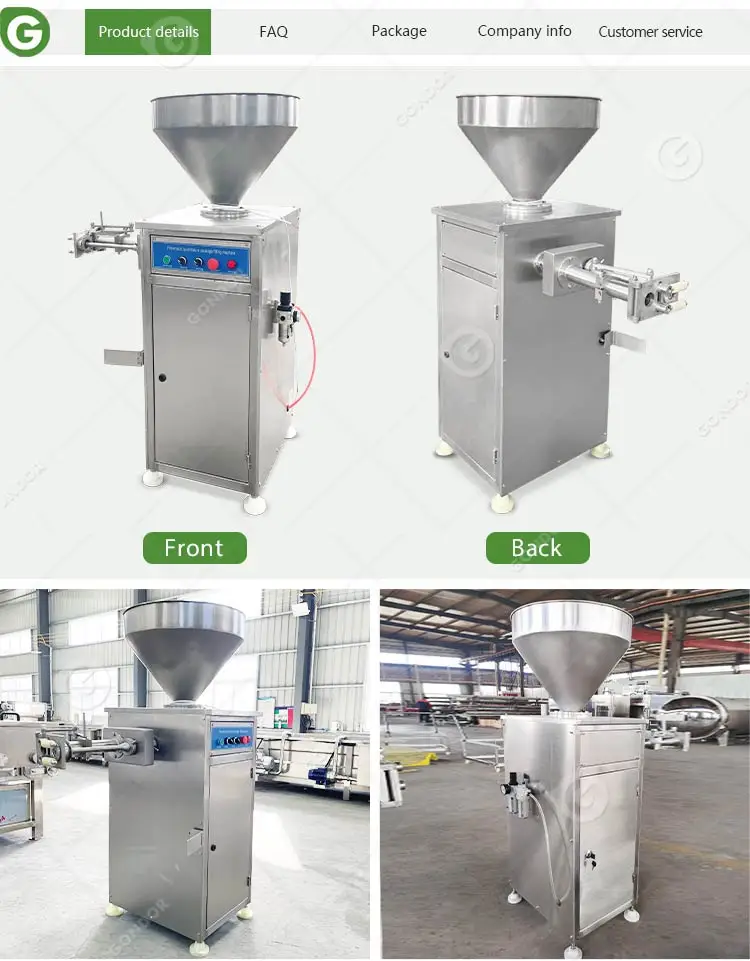 Automatic Electric Fill Mini Pneumatikly Stainless Steel Meat Beef Bratwurst Sausage Stuffer Filler Make Machine