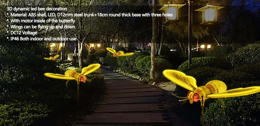 Outdoor Luces Navidenas 1m 3D Animated Butterfly Shape Light for City  Garden Pathway Decoration - China Light LED Butterfly, Light Sing Butterfly