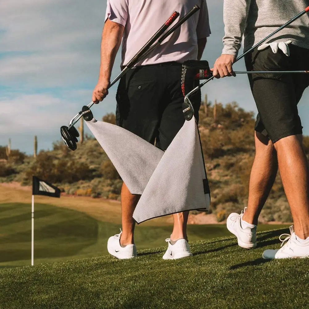 Custom Sublimation Printed Microfiber Waffle Weave Golf Towels With the Magnet and Hook manufacture