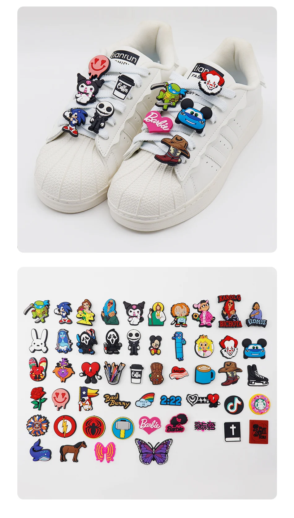 Weiou Environmental Pvc Whole Shoes Shoelaces Charms Blossom Your Holey