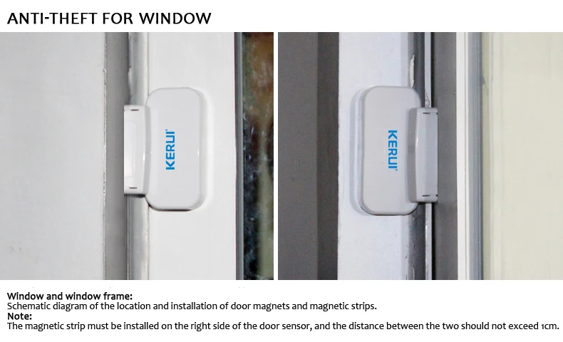 Home Security Alarm 433 MHhz Open Close Door and Window Contact Alarm Door Alarm System Wireless Door Sensor