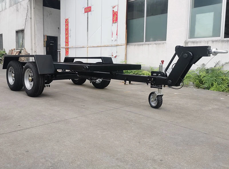 Customized Small Car Trailer 2 Axle 4 Wheel Trailer for Generator Transport