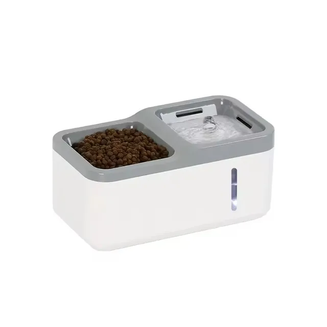 Uniperor Automatic Pet Water Dispenser Ultra Quiet Self Circulation Water Fountain 2 in 1 Food Dispenser
