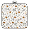 Cute bear head ultrasonic picnic mat