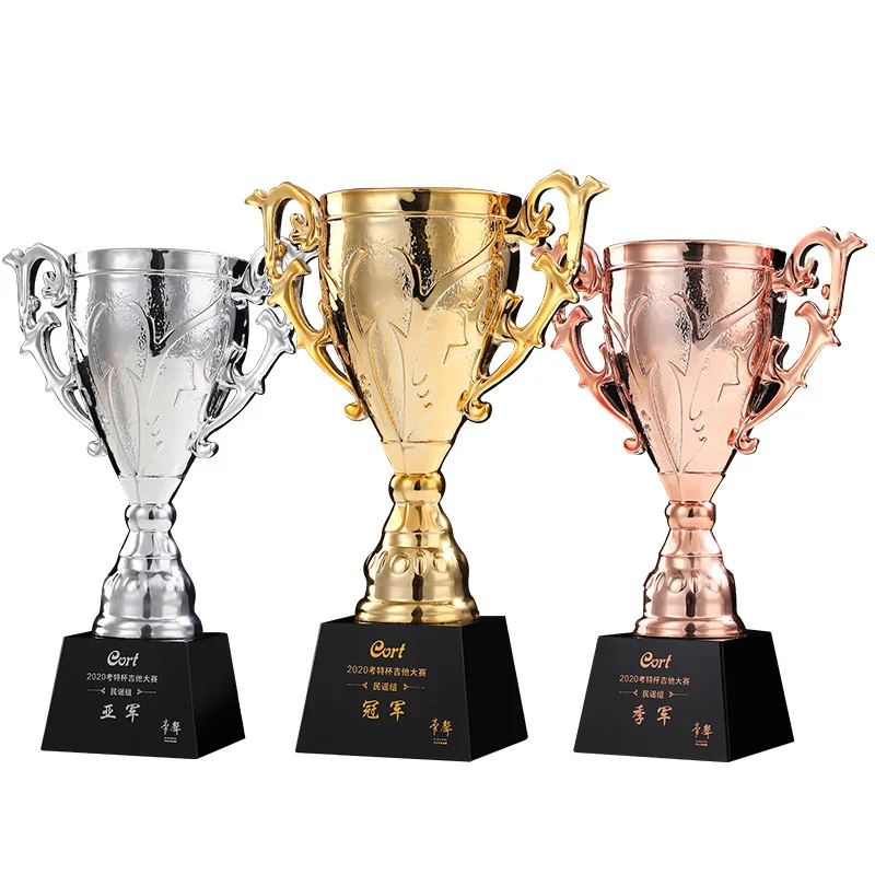 New Arrive Big Crystal Gold Sliver Bronze Sport Trophy Resin Cups From China