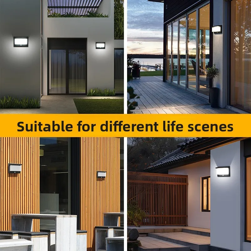Moderna Domus Priori Porta Solar Potest HORTUM Wall Light Itinera Fines IP65 Waterproof LED Solar Motion Sensor Wall Lights