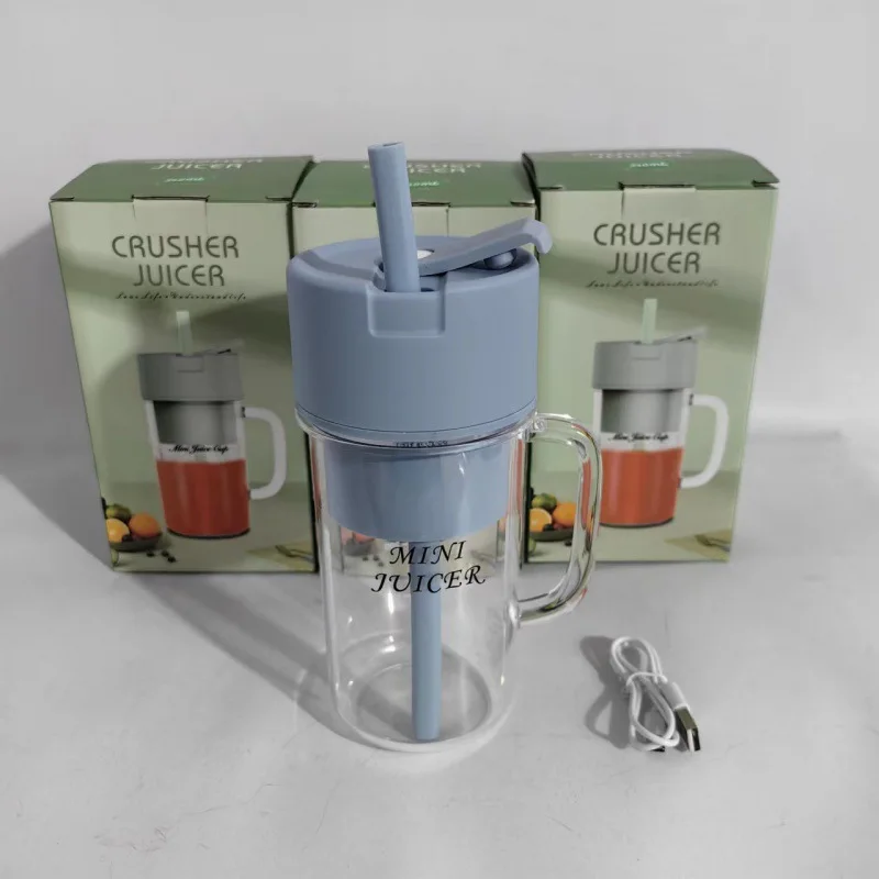 Vaso licuadora portátil juicing cup capacidad de 500ml con popote