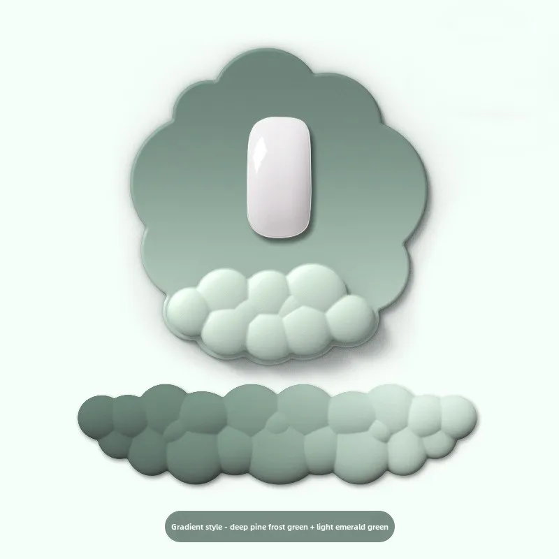 Anti-Slip Mouse Pad Keyboard Hand Rest Cloud Gradient Style for Office Use for Both Men Women Durable PU Leather Rubber Material