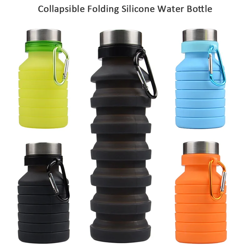 Expandable Sport Silicone Collapsible Drink Water Bottles with Custom Logo  - China Travel Water Bottle and Custom Silicone Water Bottle price