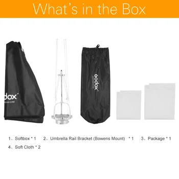 Godox SB-UE 50X70CM 60X90CM 70X100CM 80X120CM Portable Rectangular Umbrella Softbox Bowens Mount for Studio Flash Speedlite detail image