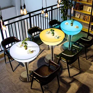 Wholesale 16 Color-Changing LED Bar Table Waterproof Outdoor Plastic Furniture for Hotels and Event & Party Rentals