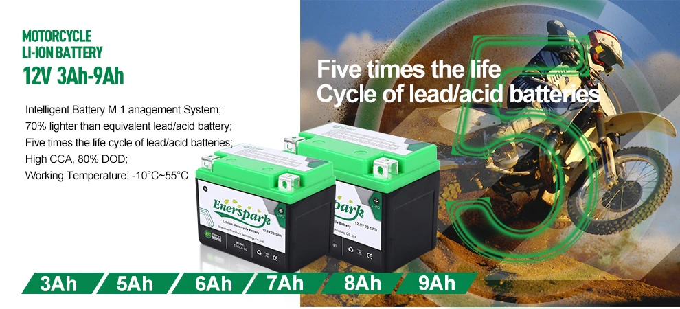 New Product High Power Lithium Motorcycle Starting Battery 12v 4ah 5ah ...