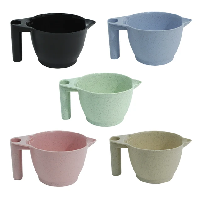 Multi-color With handle Multi-purpose Colored Mixing Hair Color Tint Wheat Straw Hair Dyeing Bowl for SHANGZHIYI