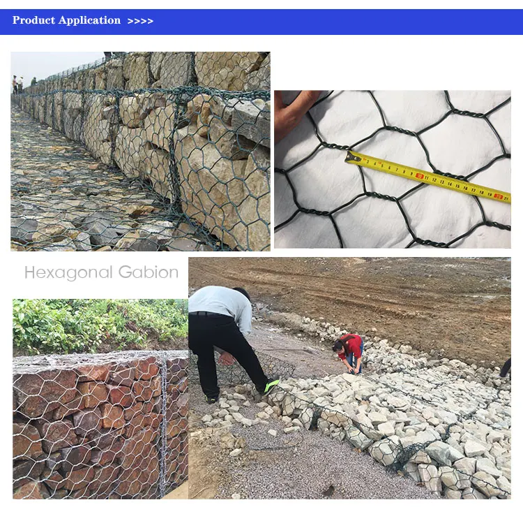 Galvanized & Pvc Coated Stone Cage Netting 2.7mm Gabion Box For Dam ...