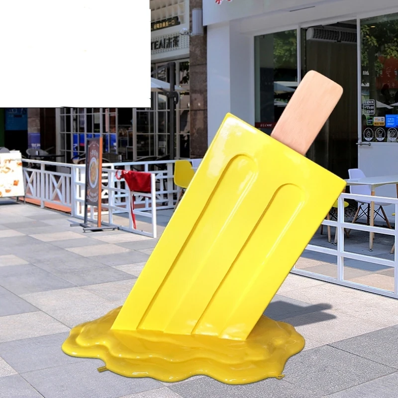 Поддержка индивидуальный талисман пончик леденец мороженое стекловолокно Скульптура Декор
