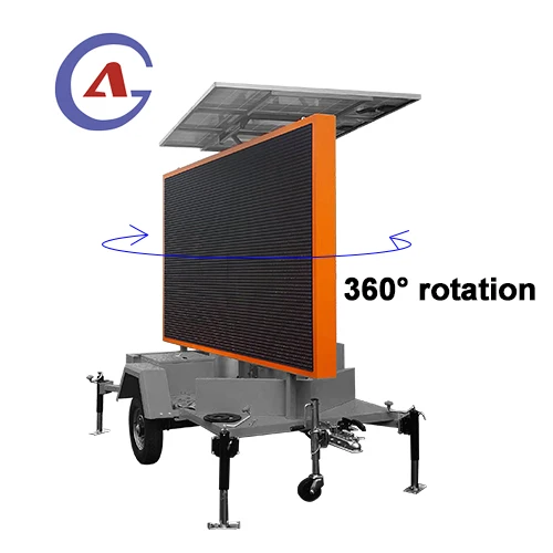 Solar Led Dynamic Traffic Variable Message Sign Mobile Vms Sign Trailer Raider Speed Sign
